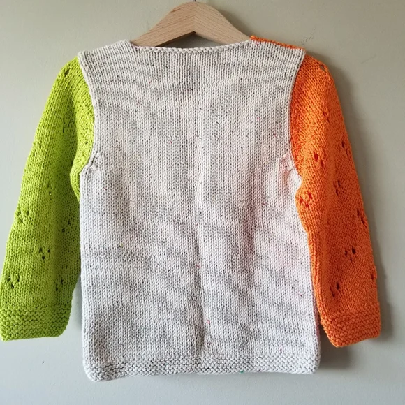 NEW Gorgeous Hand Knitted 2-3 Year Old Toddler Cardigan - Picture 4 of 4